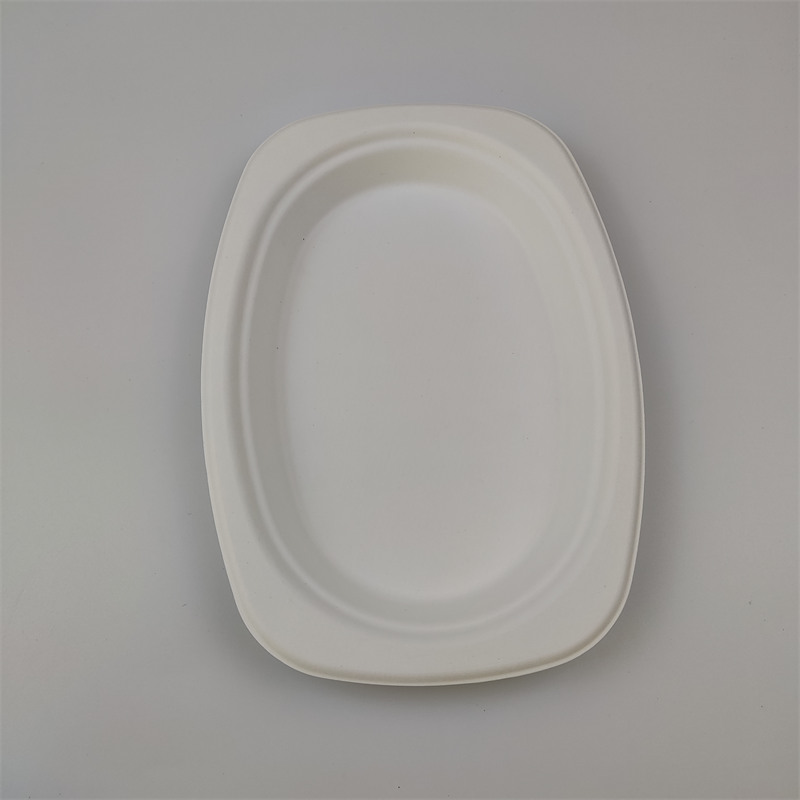 Piring Oval ampas tebu 9'' x 6''