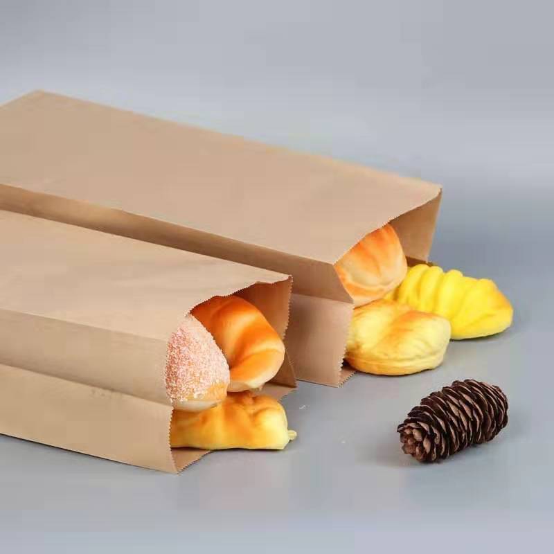 kantong kertas roti bagian bawah datar